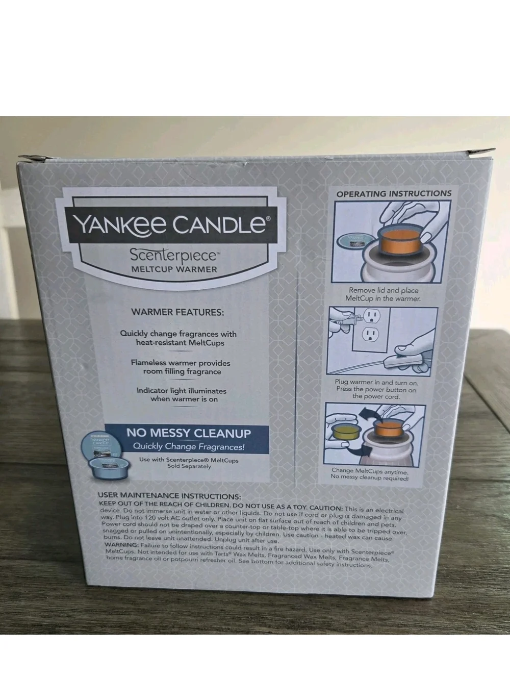 Yankee Candle Scenterpiece Meltcup Warmer Cream Gold Pinecones New Package